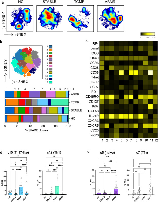 High-dimensional profiling of immune responses to kidney transplant reveals heterogeneous T helper 1 and B cell effectors associated with rejection